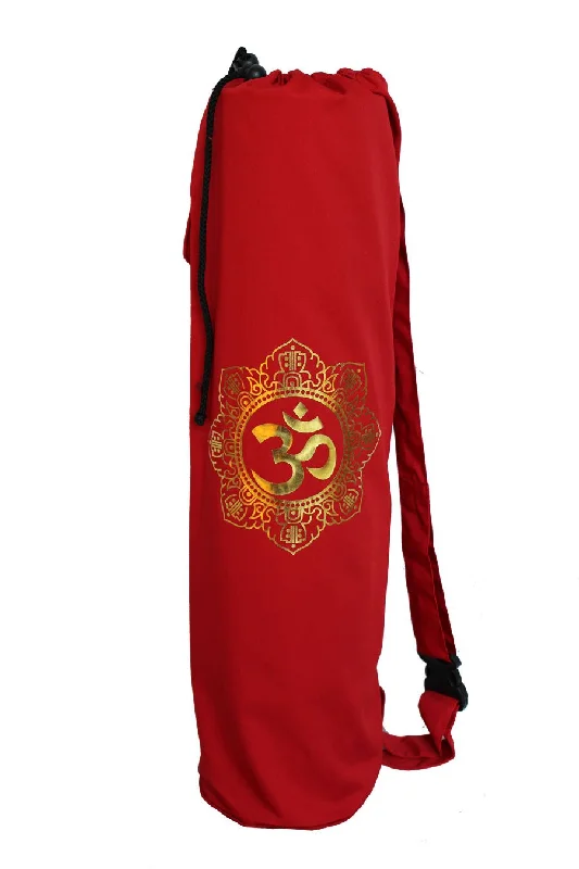 Affordable Luxury For Every Yoga Session Yoga Mat Bag Red Shiva Mandala Foil