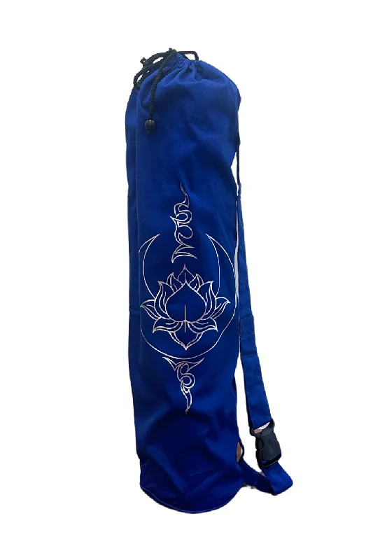 Bring Balance To Your Practice And Budget Yoga Mat Bag Navy Luna Lotus Foil