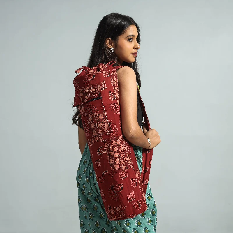 Mindful Movement Starts With Mindful Savings Patchwork Yoga Mat Bag by Jugaad