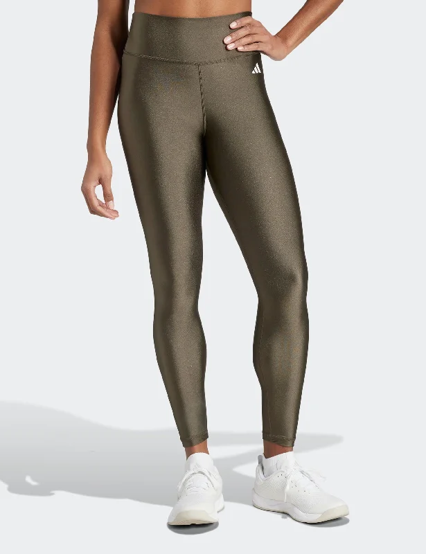 Soft, Stretchy, And Super Affordable Yoga Wear Optime Essentials Shine 7/8 Leggings - Shadow Olive Soft, Stretchy, And Super Affordable Yoga Wear Optime Essentials Shine 7/8 Leggings - Shadow Olive