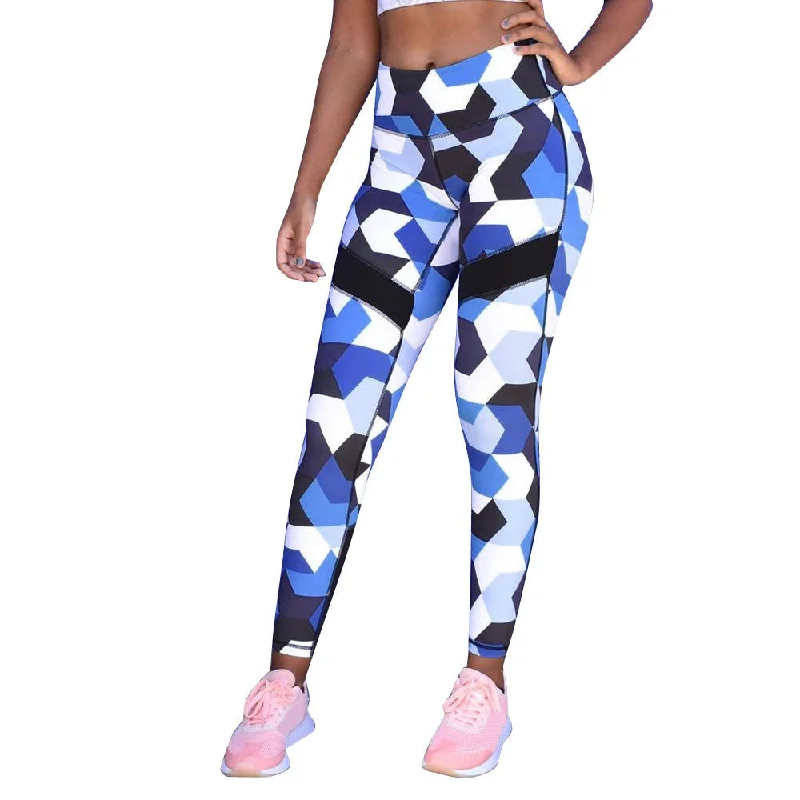 Sweat In Style With Yoga Clothing Discounts Blue Camouflage Yoga Pants