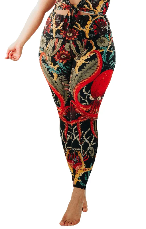 Affordable Yoga Fashion For Every Pose Coral My Name Printed Yoga Leggings by Yoga Democracy