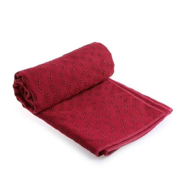 Strengthen Your Practice, Lower Your Costs Dark red yoga bum towel