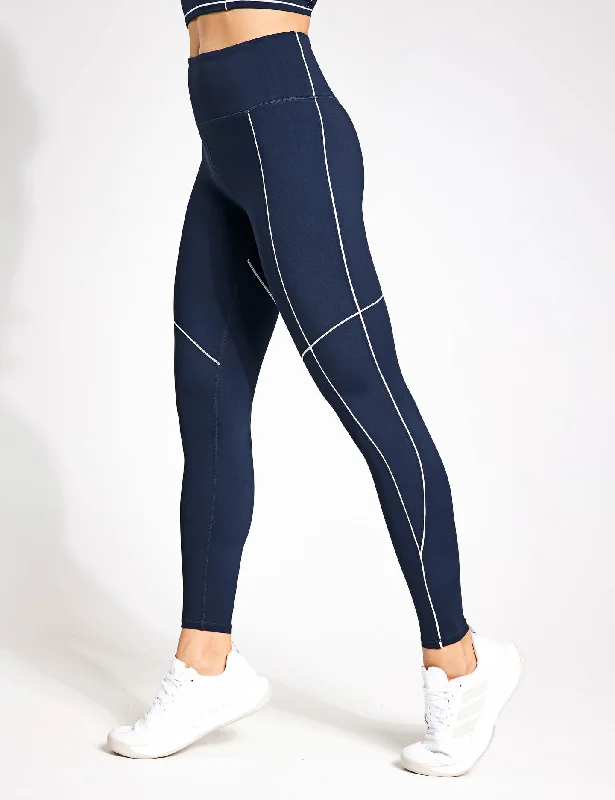Limited-Time Savings On Yoga Leggings And Tops Amara Legging - Navy Blue/White