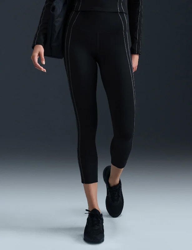 Unbeatable Deals On Breathable Yoga Apparel One High Waisted 7/8 Leggings - Black/Iron Grey