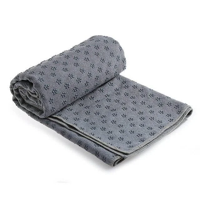 Breathe Easy With Budget-Friendly Yoga Gear Non slip yoga towel grey