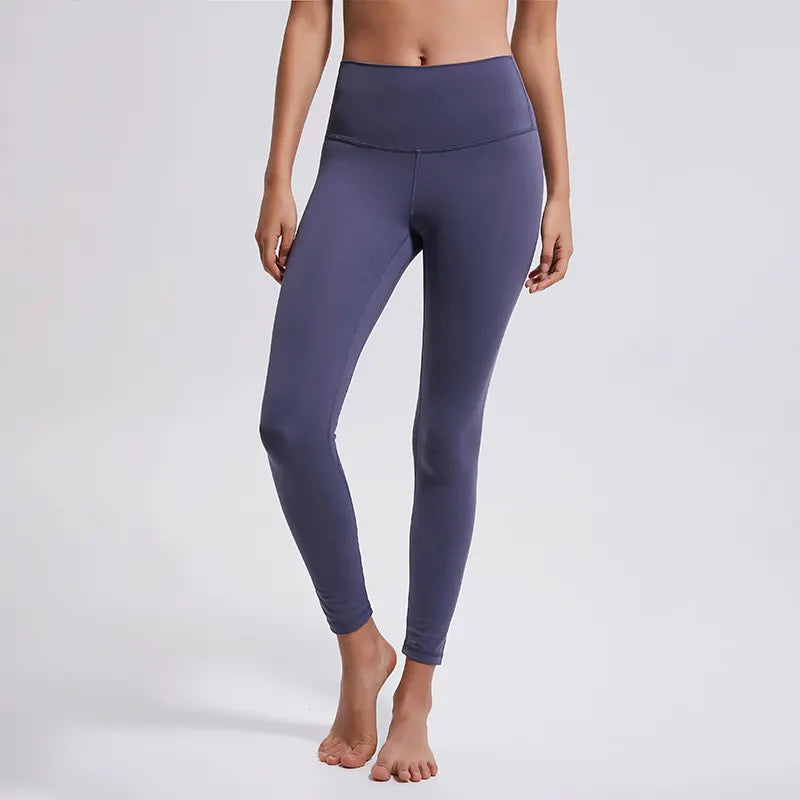 Flow In Comfort With Stylish Discounts Nylon yoga leggings blue colour