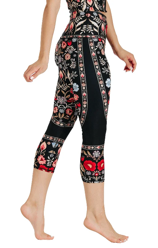 Flow In Comfort With Stylish Discounts Rustica Printed Yoga Crops by Yoga Democracy