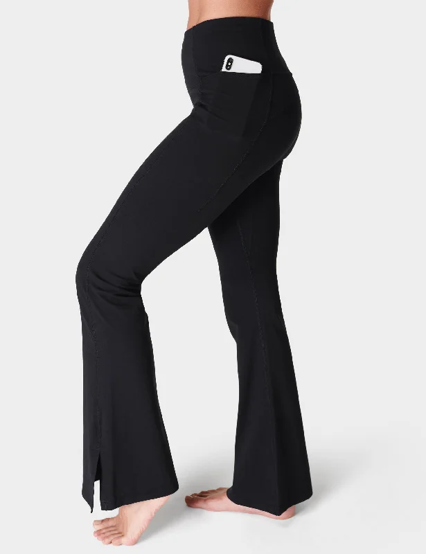 Move With Confidence In Discounted Yoga Outfits Super Soft Flare Yoga Trousers - Black Move With Confidence In Discounted Yoga Outfits Super Soft Flare Yoga Trousers - Black