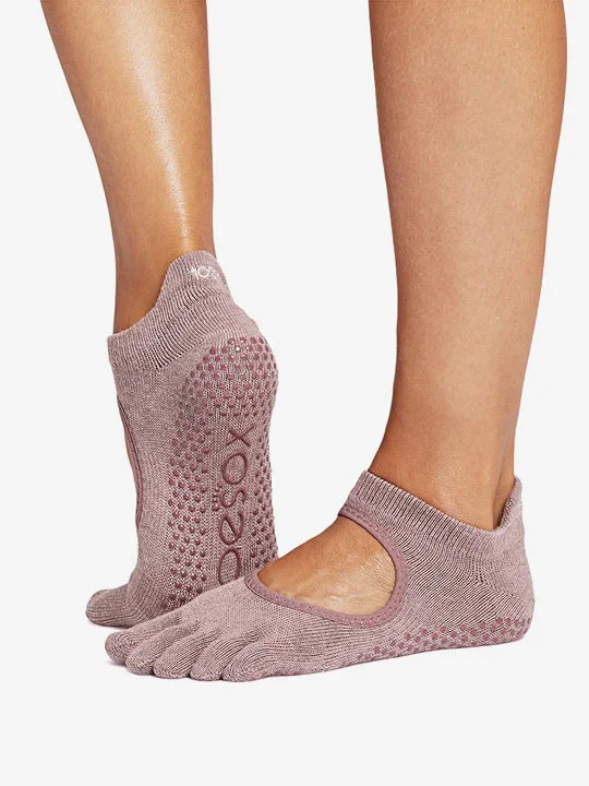 Limited-Time Yoga Gear Sale ToeSox Full Toe Bellarina Grip Socks - Rosy