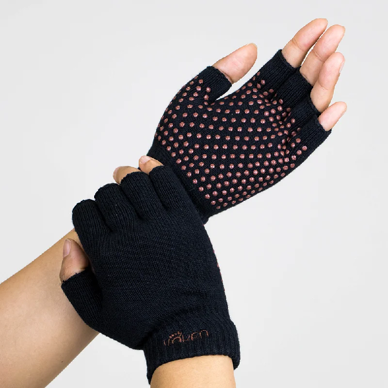 Serenity Starts With Savings On Yoga Gear Vaken Grip Gloves-1 Pairs/Pack - Black Dot Brown Serenity Starts With Savings On Yoga Gear Vaken Grip Gloves-1 Pairs/Pack - Black Dot Brown