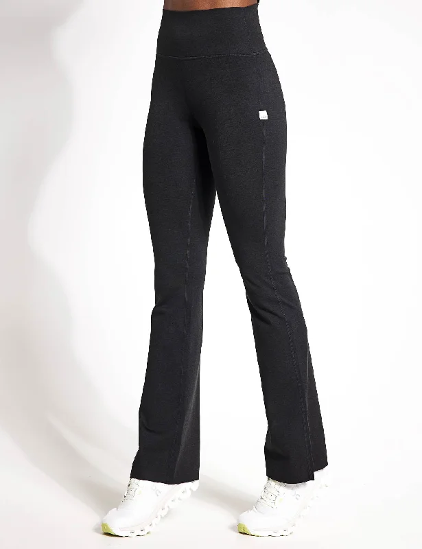 Elevate Your Practice With Affordable Yoga Wear Halo Slim Flare - Black Heather