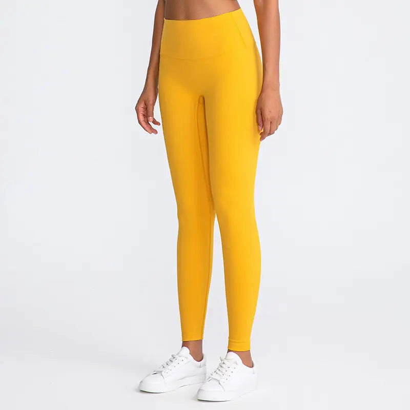 Stretch Your Limits, Not Your Wallet Yellow yoga leggings